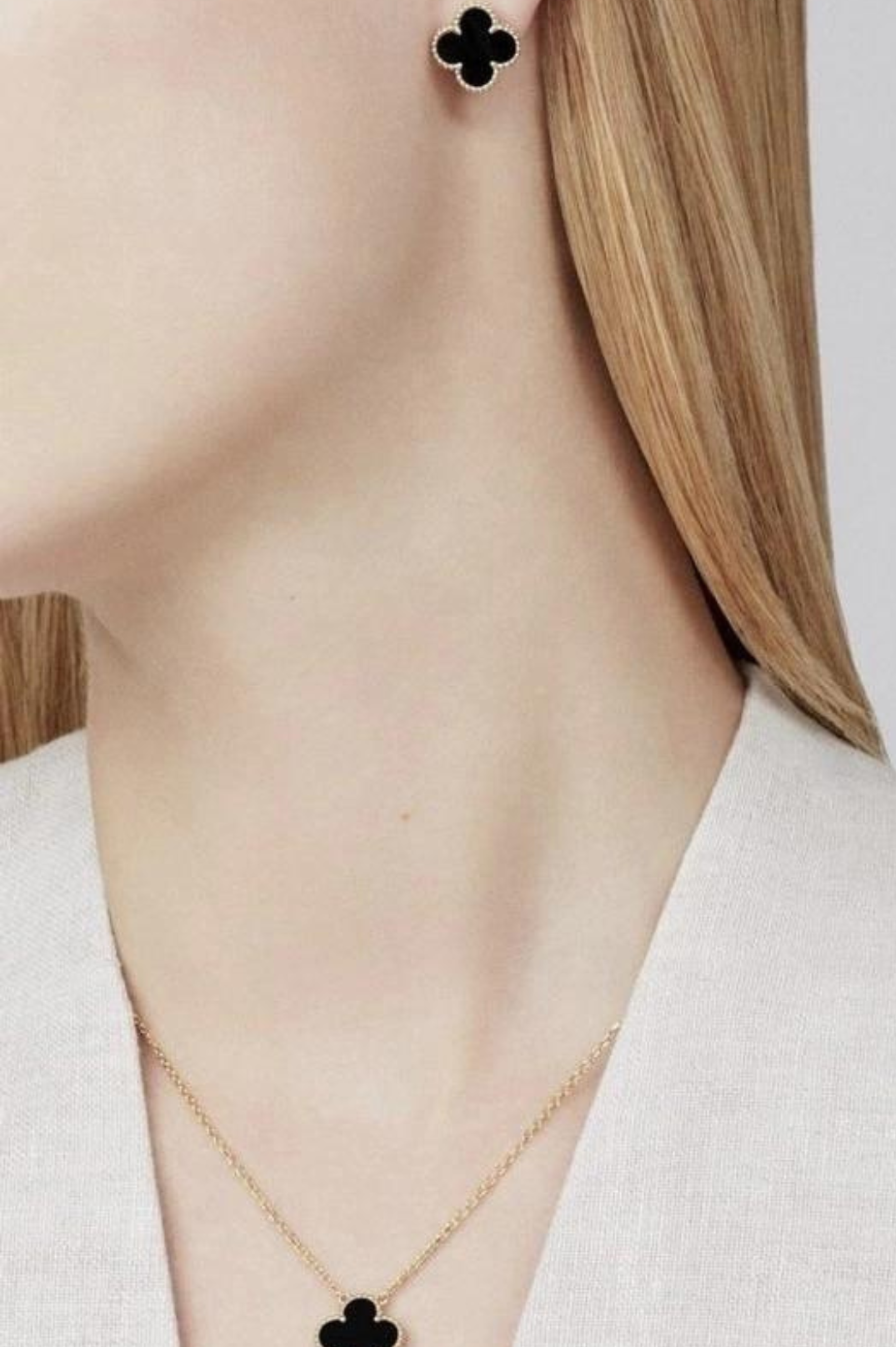 QTPI Bling Gold Stainless Steel Earrings