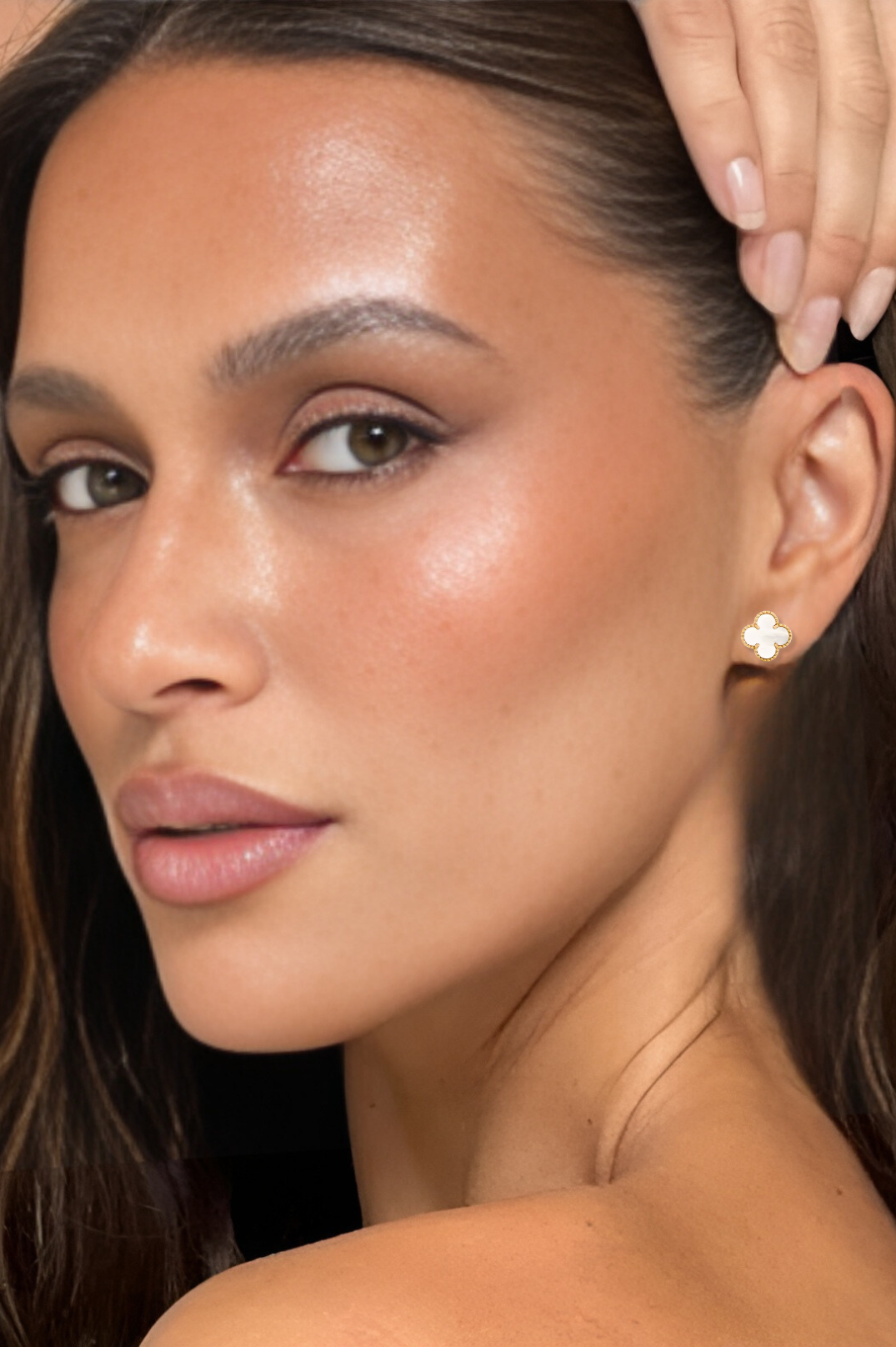 QTPI Bling Gold Stainless Steel Earrings