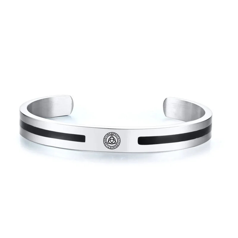 Unisex Silver/ Gold Mixed Cuff Bangle