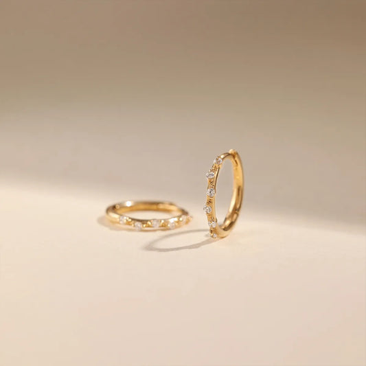 Queen of Diamonds | 14k Solid Gold Earrings