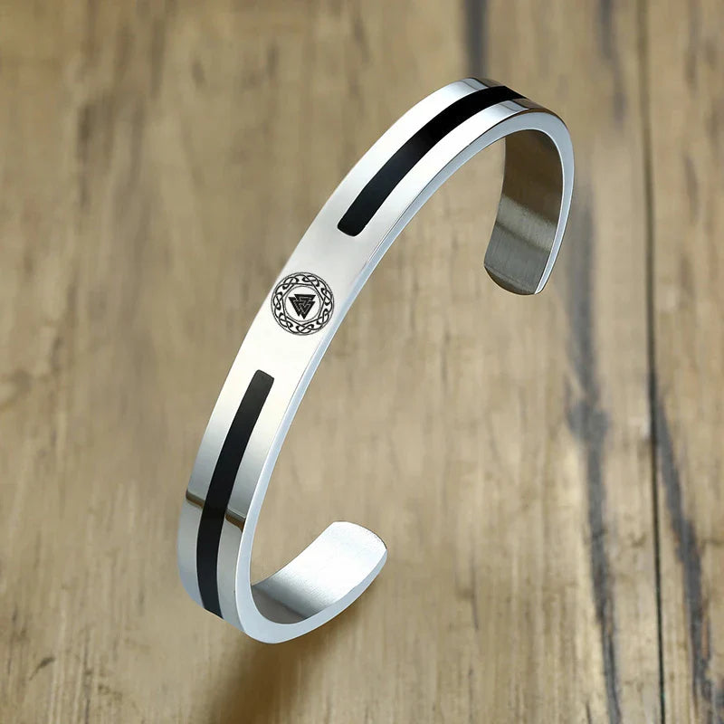 Unisex Silver/ Gold Mixed Cuff Bangle