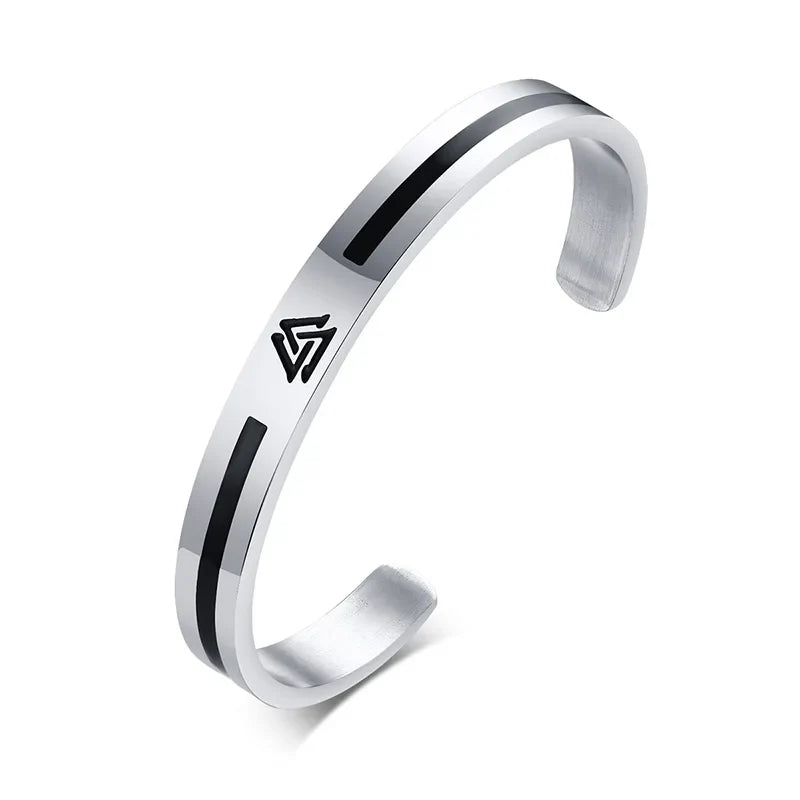 Unisex Silver/ Gold Mixed Cuff Bangle