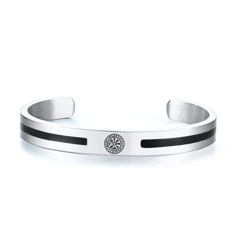 Unisex Silver/ Gold Mixed Cuff Bangle