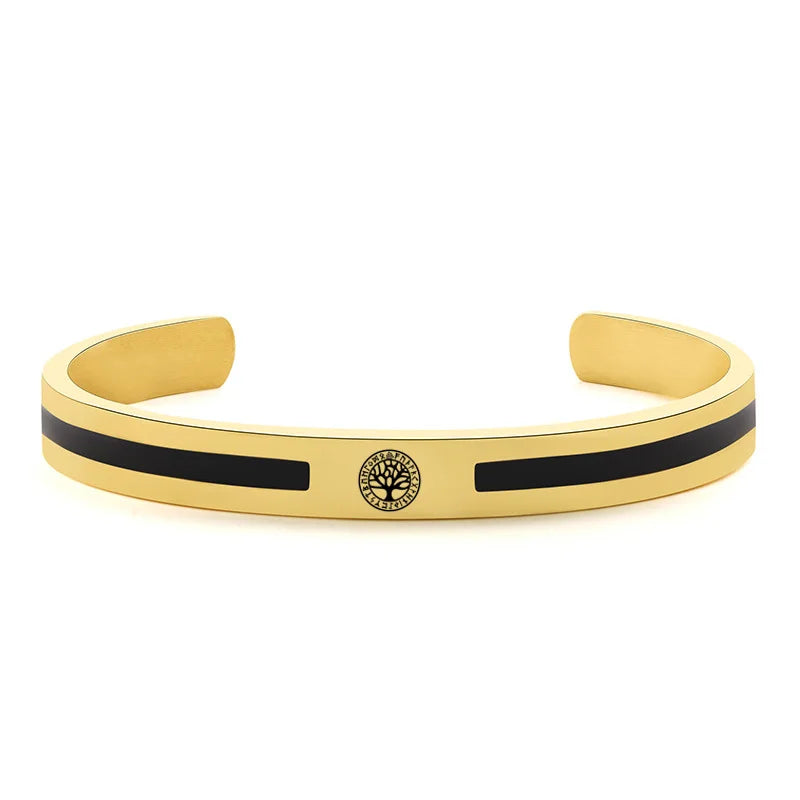 Unisex Silver/ Gold Mixed Cuff Bangle