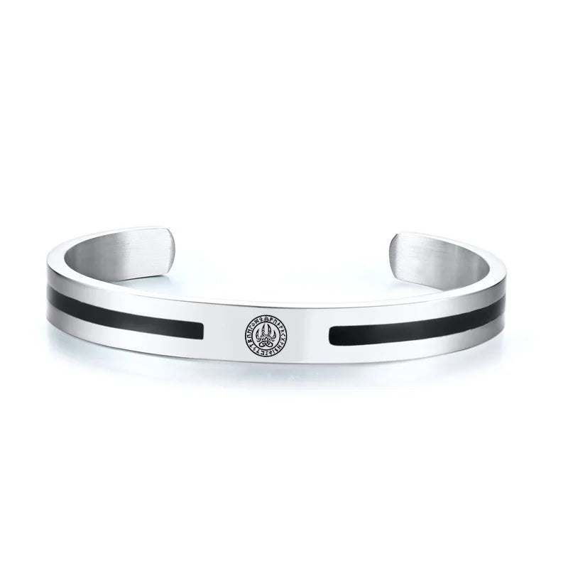 Unisex Silver/ Gold Mixed Cuff Bangle