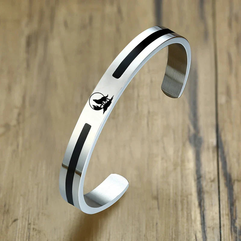 Unisex Silver/ Gold Mixed Cuff Bangle