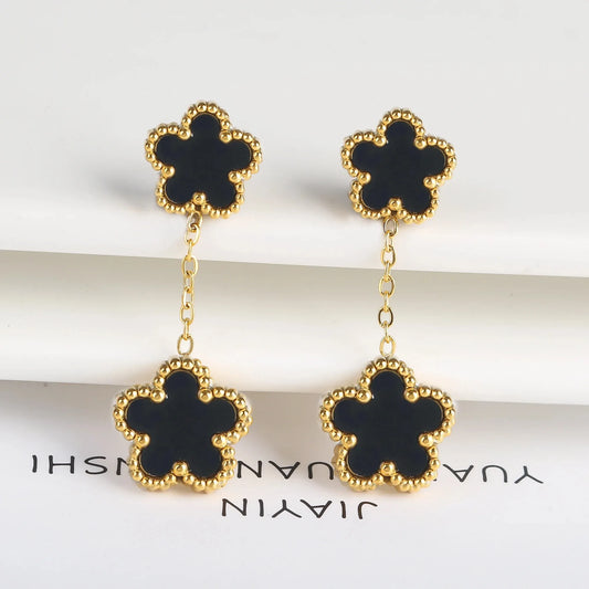 Lucky 5 Clover Black Bracelet