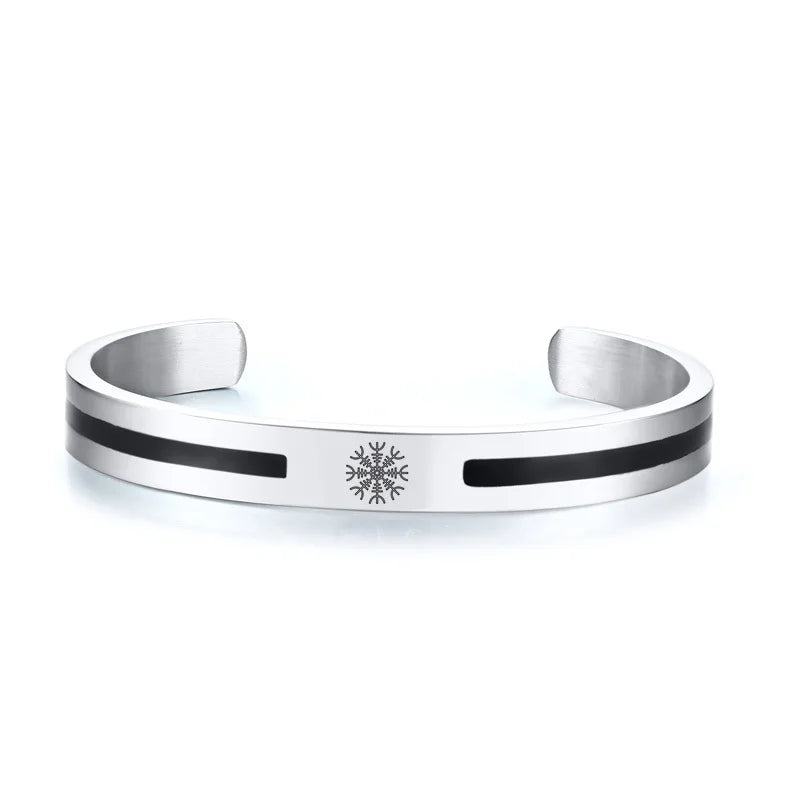 Unisex Silver/ Gold Mixed Cuff Bangle