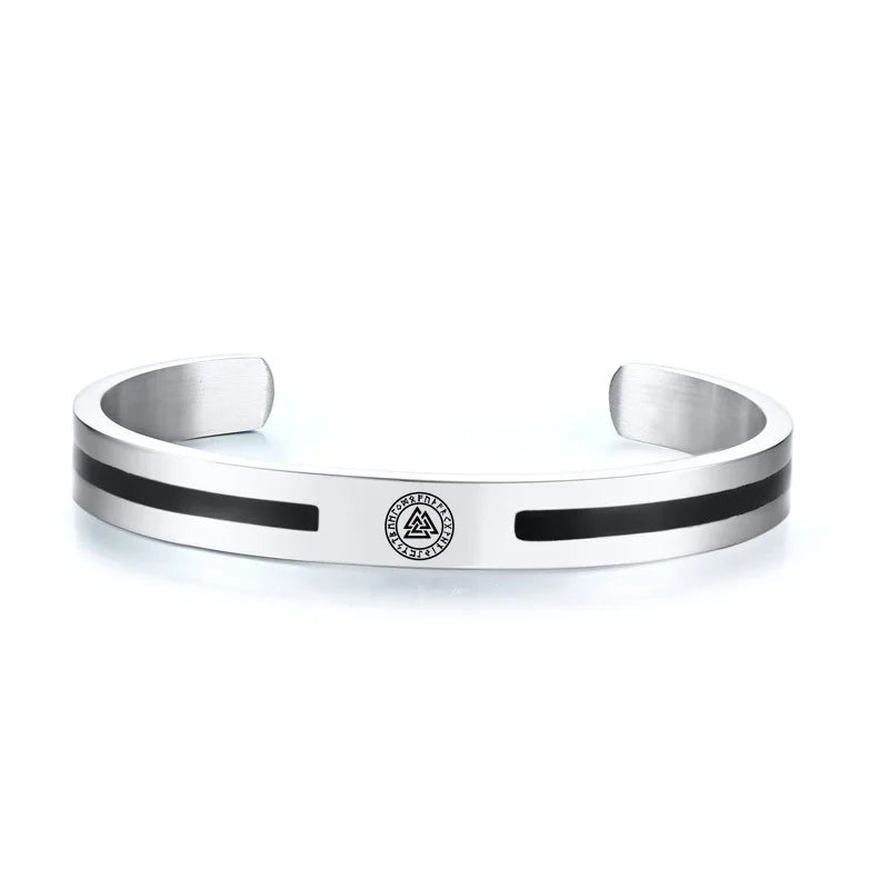 Unisex Silver/ Gold Mixed Cuff Bangle