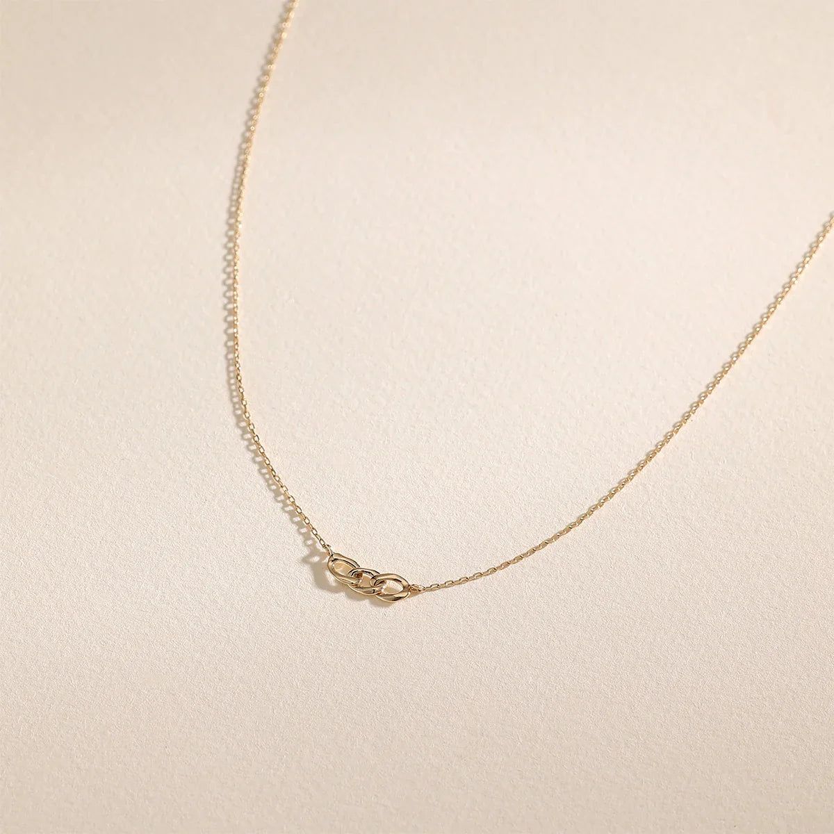 Interlock |14k Solid Gold Necklace