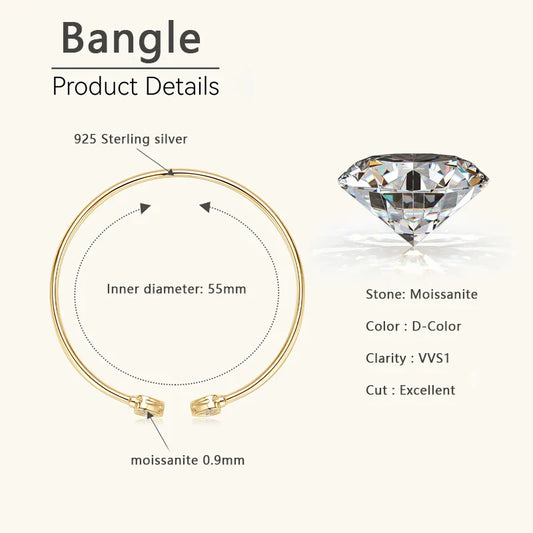 Heart to Heart Moissanite | Gold Bracelet