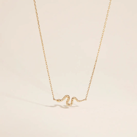 Serpent Necklace|14k Solid Gold