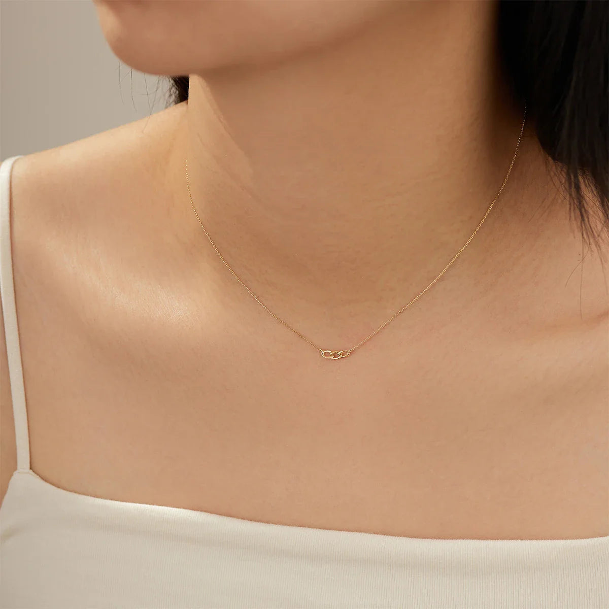Interlock |14k Solid Gold Necklace