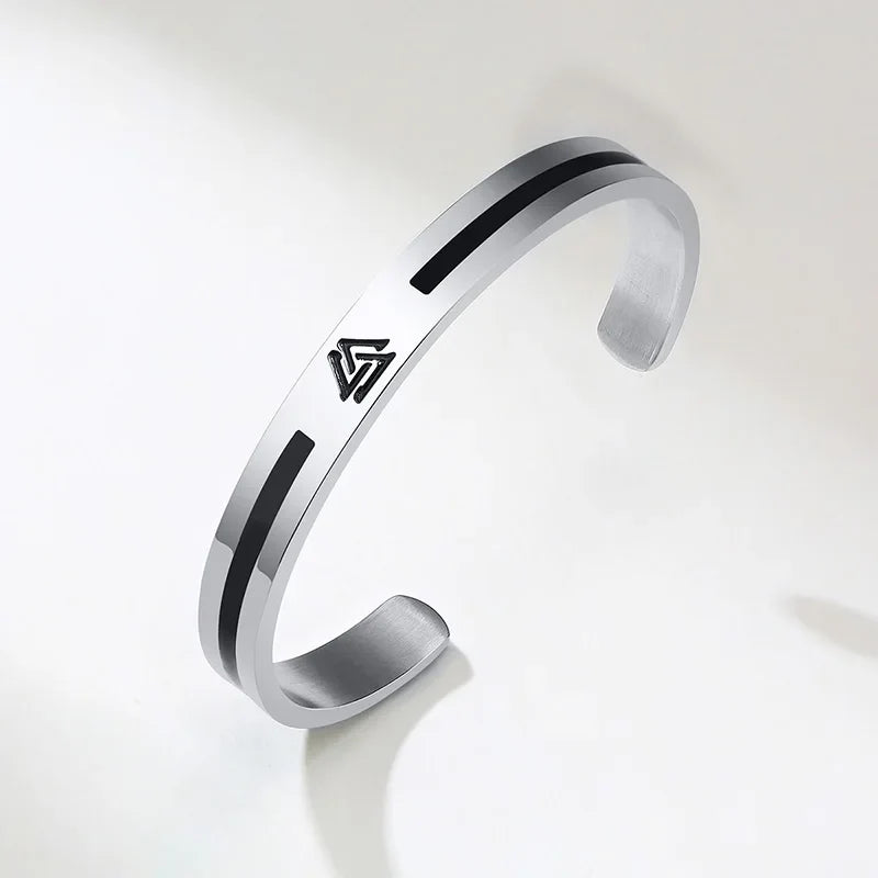 Unisex Silver/ Gold Mixed Cuff Bangle