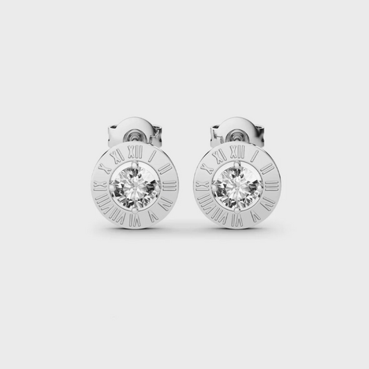 London Times |18k Gold Plated Stud Earrings