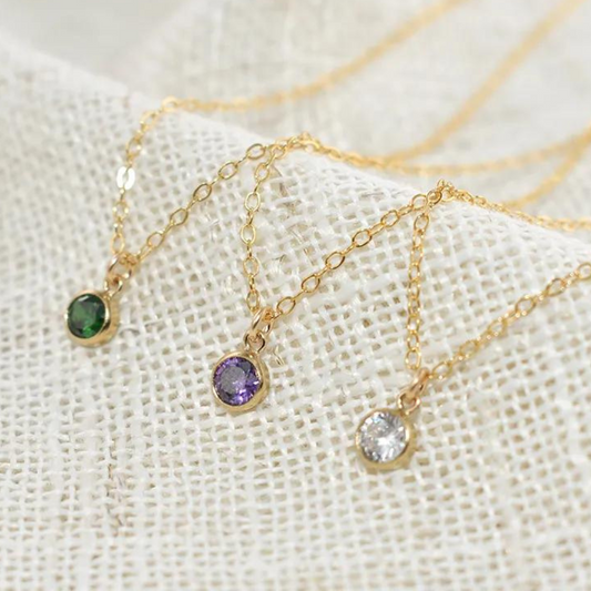 Birthstone Necklace |14K Gold Filled|