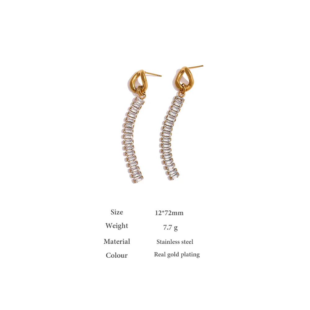 Tennis | 18K Gold Plated Earrings