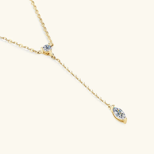 Ivy Drop Moissanite | Gold Diamond Necklace