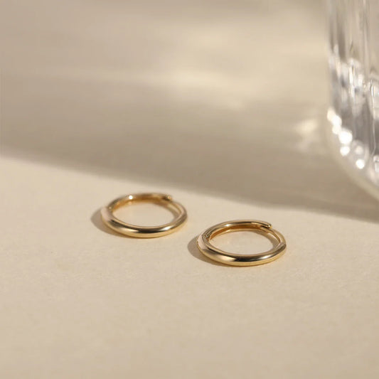 Huggie Hoop|14k Solid Gold Earrings
