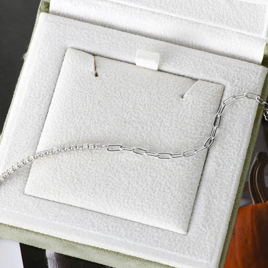 Tennis | Gold Moissanite Bracelet