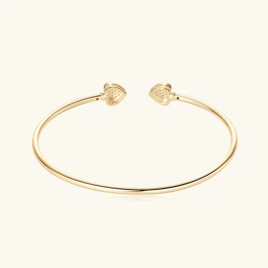 Heart to Heart|Gold Moissanite Bracelet