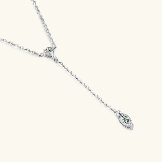 Ivy Drop Moissanite | Sterling Silver Diamond Necklace