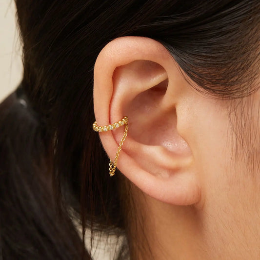 The Drop Cuff |14k Gold Plated Ear Cuff