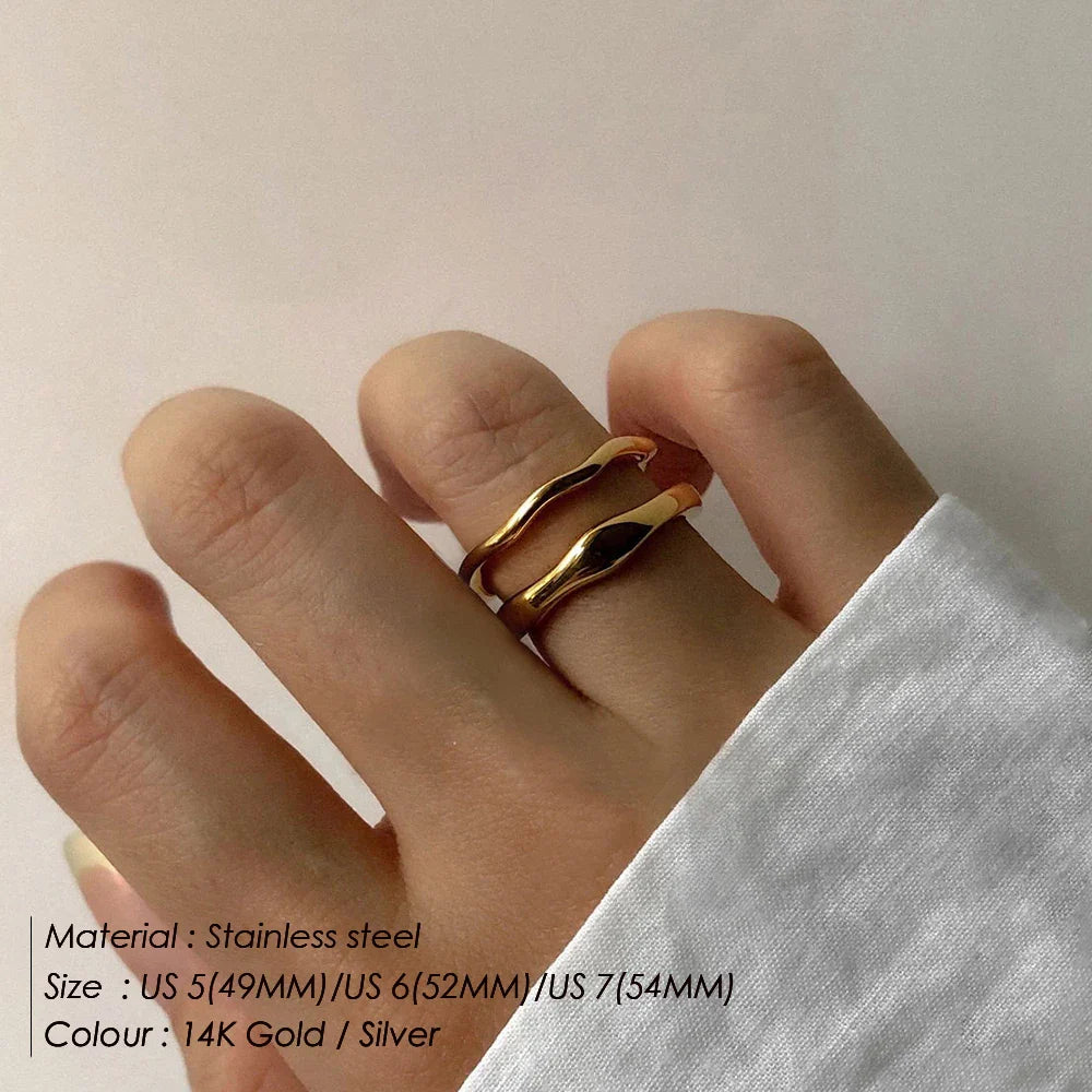 Irregular Stacking Rings | Gold | Silver