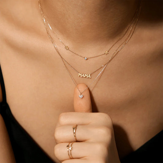 Diamond Heart |14k Solid Gold Necklace